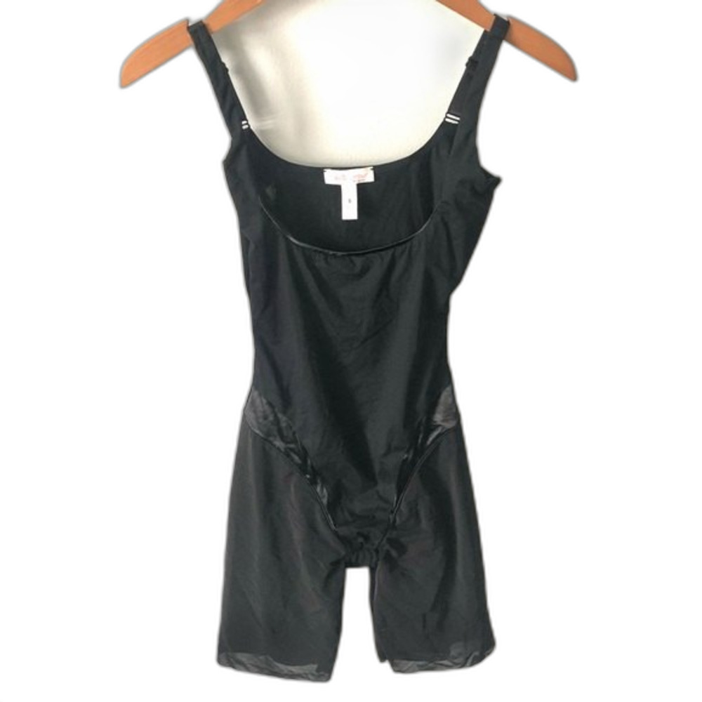 Spanx Black Mid-Thigh Shapewear Bodysuit Size Small